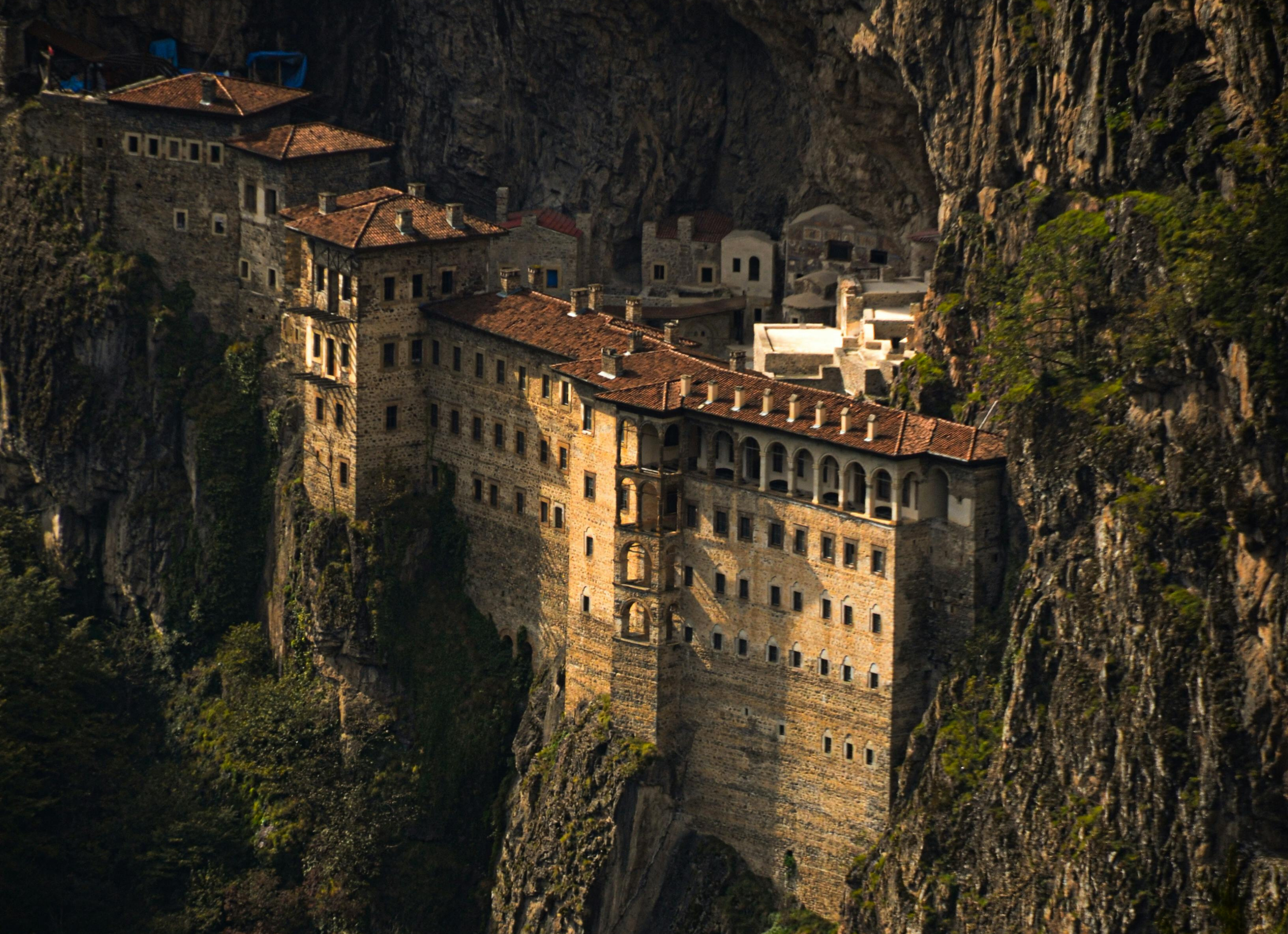 Sumela Monastery perched on the cliffs of Altındere National Park