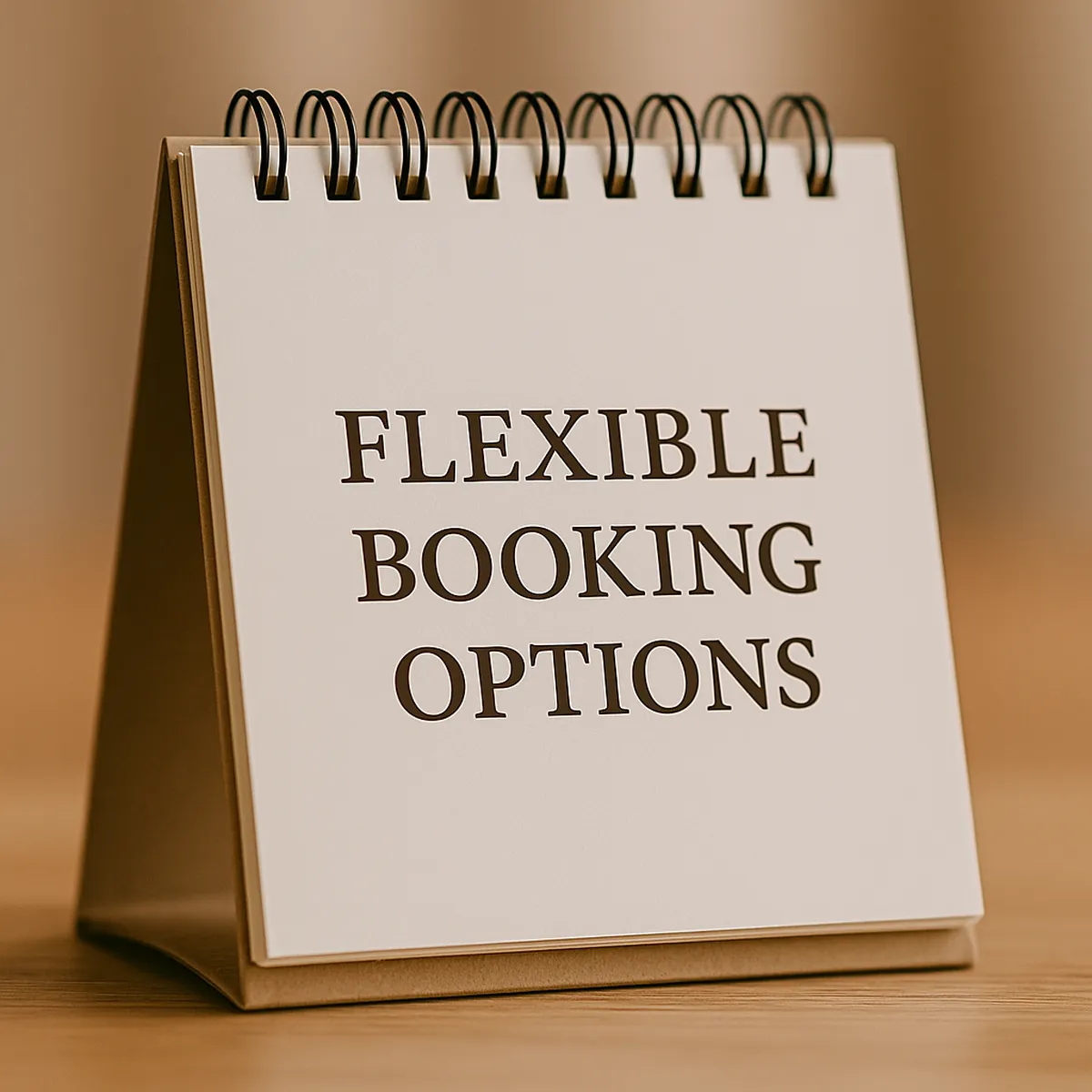 Hotel room with flexible booking options